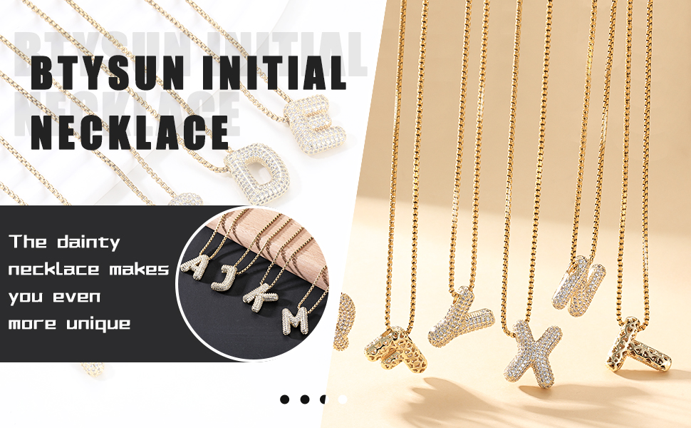 letter necklace for women