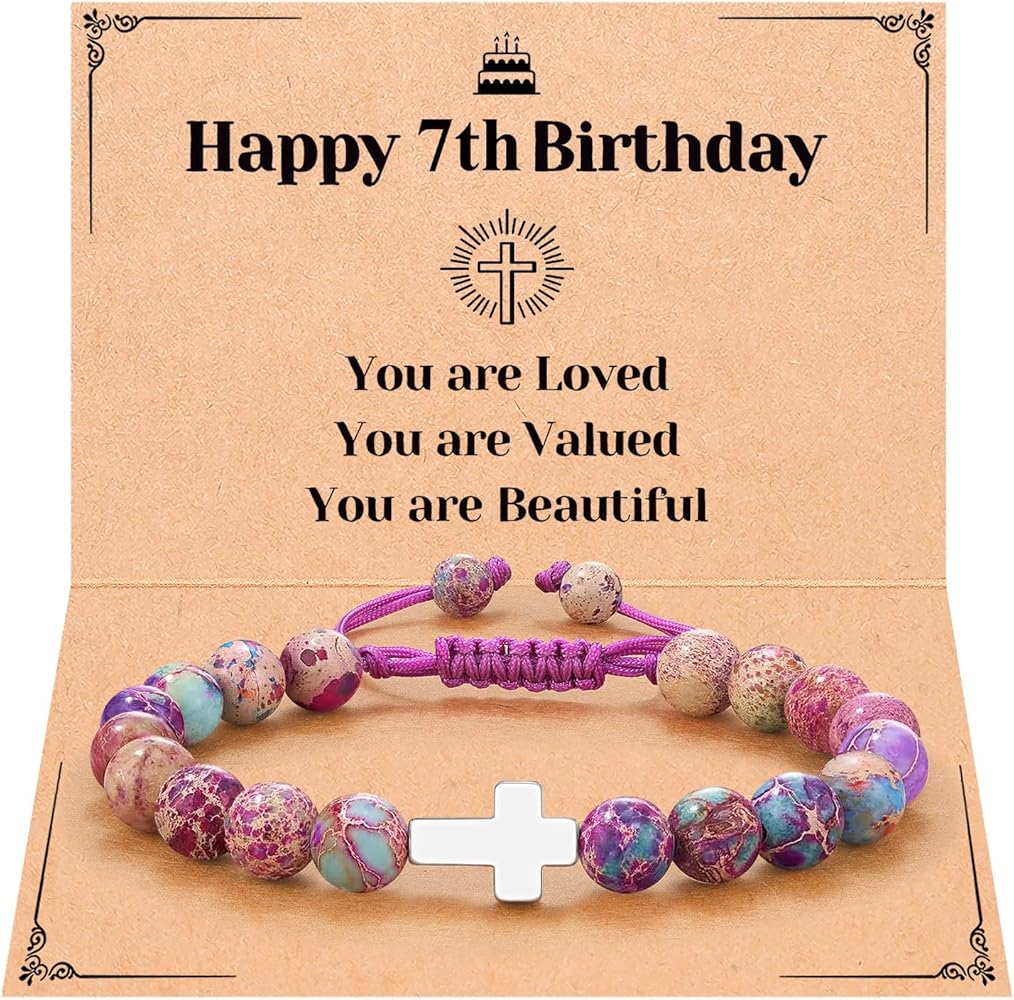 UPROMI Happy 6th/7th/8th/9th/10th/11th/12th/13th/14th Birthday Gifts for Girls Bracelet
