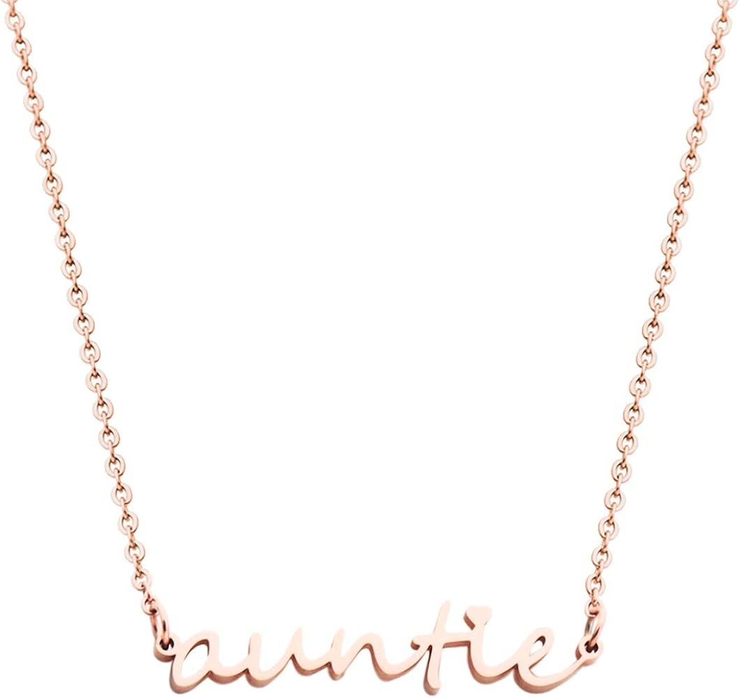 Auntie Name Necklace Aunt Necklace Auntie Gift Aunt Jewelry Gift for Aunt from Niece or Nephew