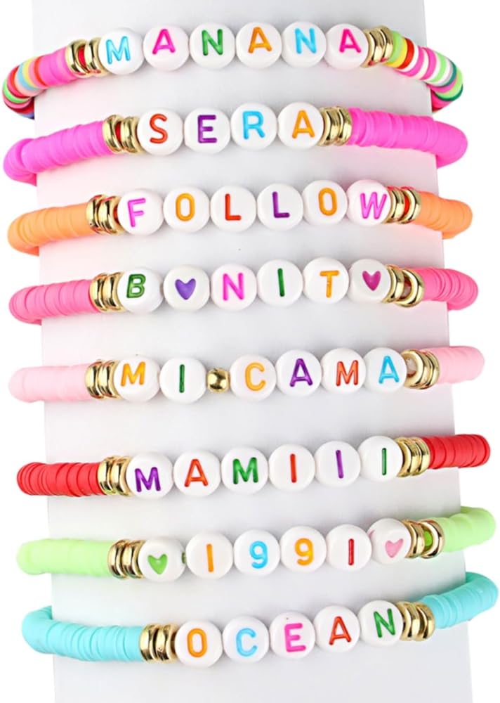 Friendship Bracelets Colorful Bracelet Set for Women Girls Outfits Jewelry Set Fans Gifts