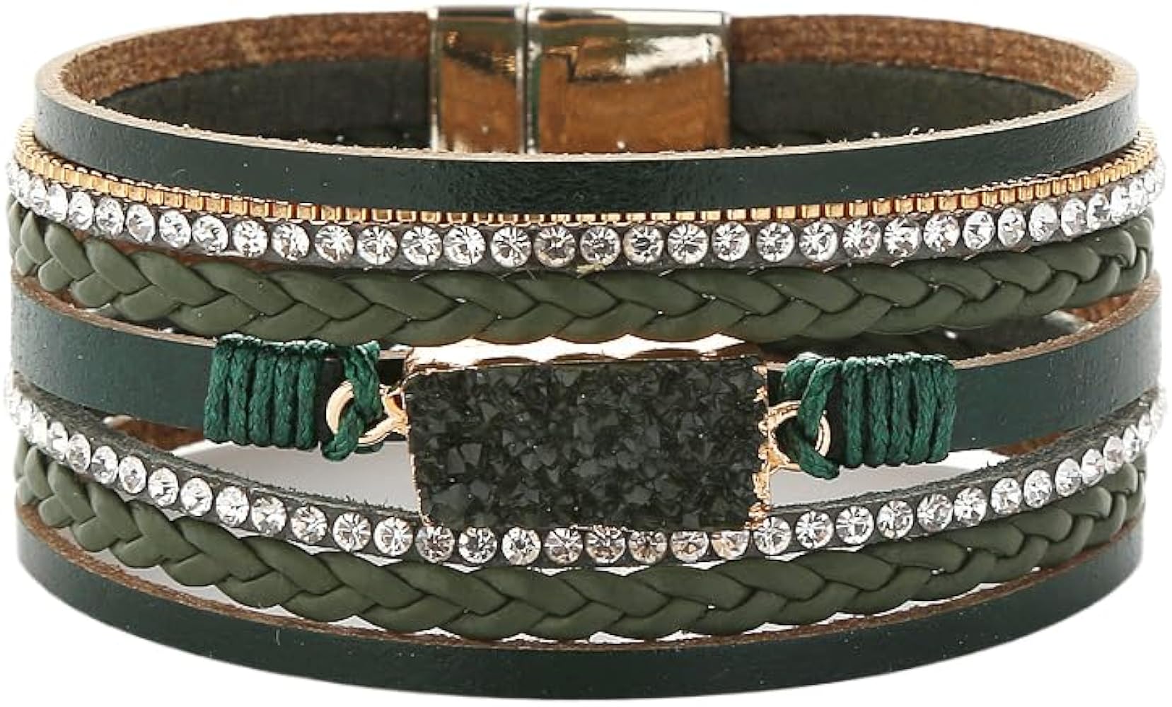 Jewbelet Leather Wrap Bracelet For Women Boho Cuff Bracelets Withe Clasp Jewelry For Teens Girls Birthday Holiday Gift